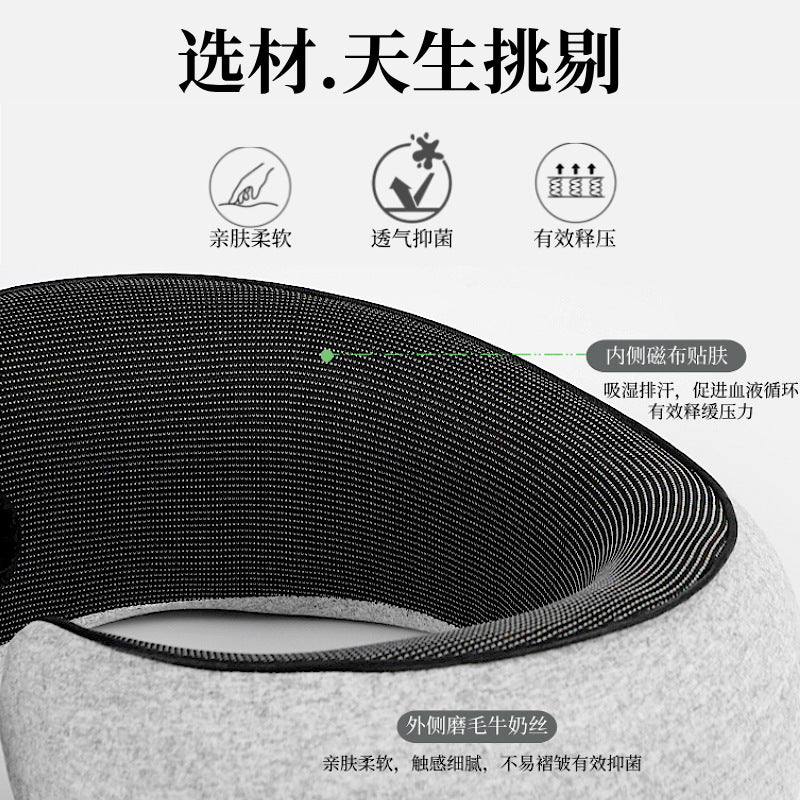 Cross-border Foreign Trade Explosions Memory Foam U-shaped Pillow Neck Pillow Snail Pillow Nap Neck Pillow Velcro Neck Pillow Airplane Pillow