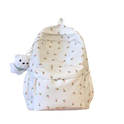 Japanese Style Floral Soft Girl Girl's Backpack Women's South Korea Ins Style Mori Style Fresh Style Schoolbag Senior High School Student Backpack