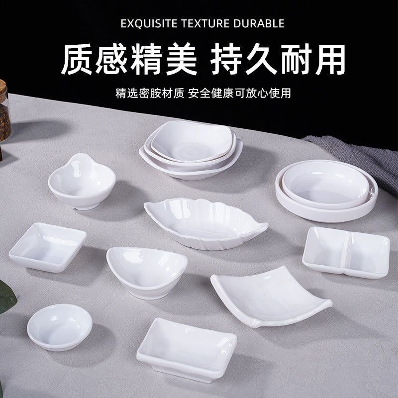 Young's Porcelain-Imitation Milamine Shatter-Resistant Round Small Flavor Dish Chinese Sushi Dipping Sauce Dish Dish Dish Dish Dish Dish Dish Dish Dish Dish Dish