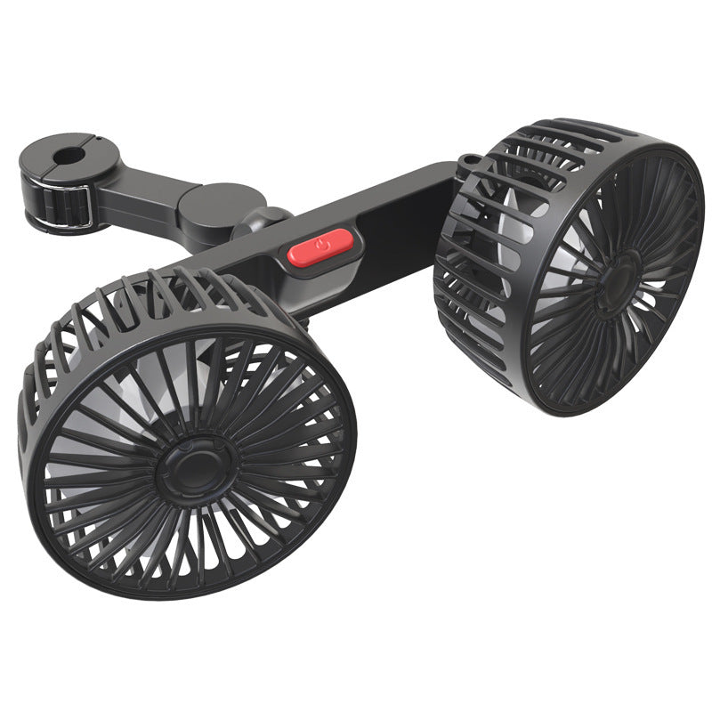 Car Rear Exhaust Fan Usb Double-headed Fan Car Rear Seat Small Fan Car Strong Fan Universal