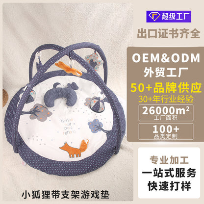 Cross-Border Ready-Made Baby Fitness Stand Little Fox With Bracket Game Mat Ready-Made Baby Crawling Mat Game Mat