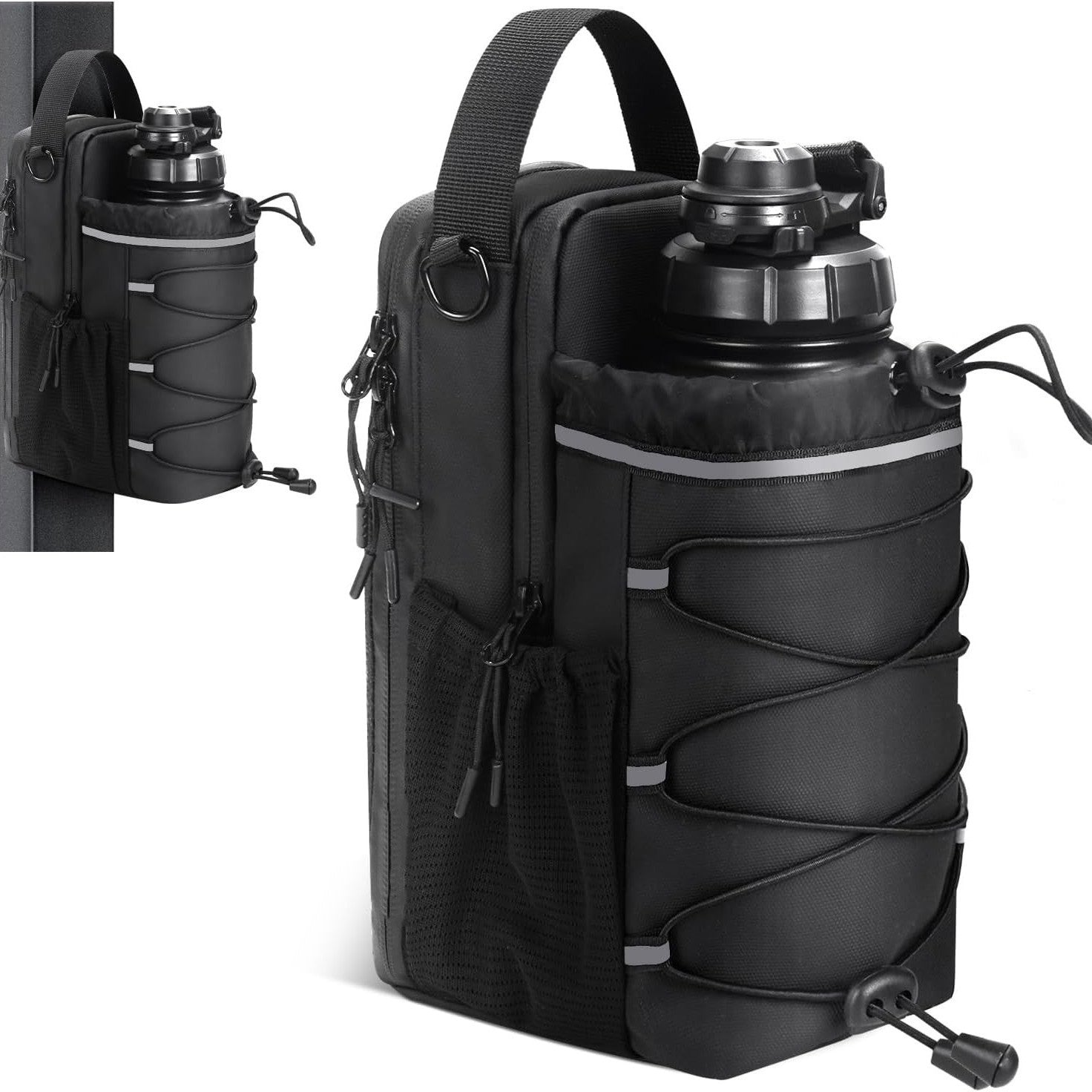Outdoor Fitness Magnetic Water Bottle Bag Large Capacity Storage Portable Mobile Phone Key Crossbody Bag Hanging Bag Factory Wholesale