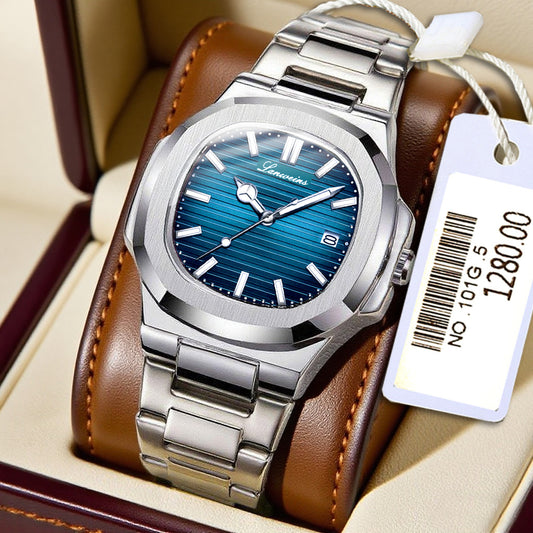 New Steel Band Parrot Quartz Watch Men's Watch Wholesale Watch Cross-Border Luminous Calendar Steel Band Watch