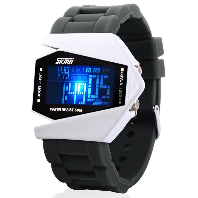 Beautiful Time Personality Creative Men's Hot Sale Led Airplane Watch Jelly Vintage Brand Children Waterproof Watch