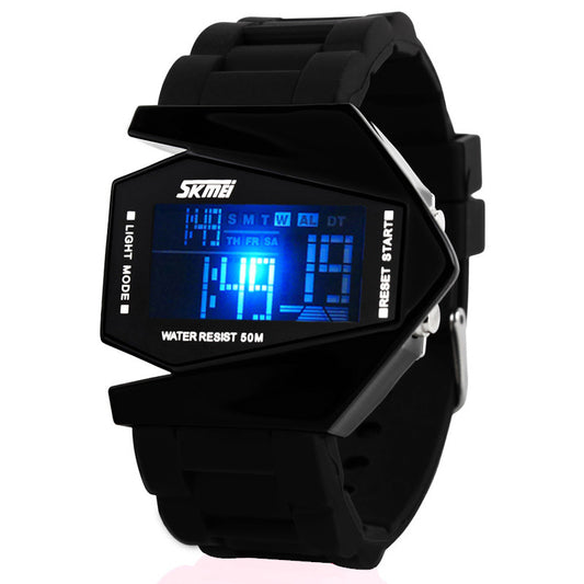 Beautiful Time Personality Creative Men's Hot Sale Led Airplane Watch Jelly Vintage Brand Children Waterproof Watch