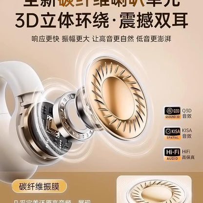 2025 New Bluetooth Headset Bone Conduction Wireless Sports Non-In-Ear Clip-On Running Men And Women Super Long Battery Life