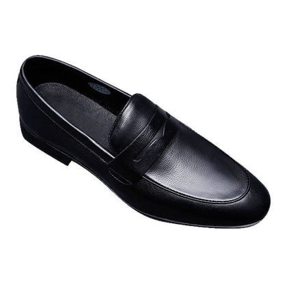 Spring And Summer New Fashion All-match Beans Shoes Slip-on Loafers Casual Fashion Men's Leather Shoes Breathable Dad Shoes