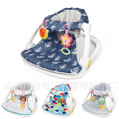 Baby Folding Chair 0-1 Year Old Baby Comfort Chair Portable Music Children's Floor Seat Early Education Puzzle