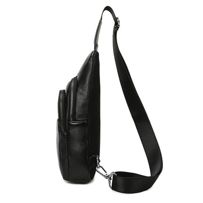 Bags New Casual Men's Leather Bag Chest Bag Top Layer Cowhide Source Wholesale Crossbody Bag Men's Retro Shoulder Bag