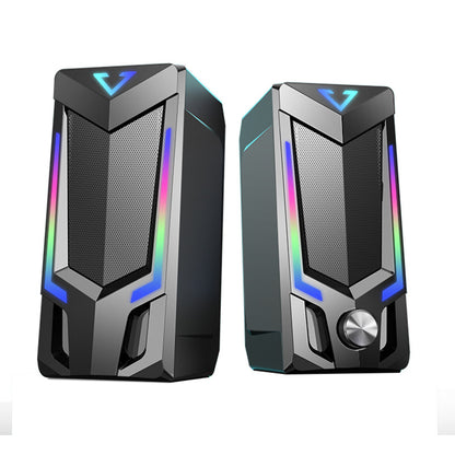 Cross-border Computer Wired Bluetooth Stereo Desktop RGB Creative Personality USB Small Speaker Desktop Subwoofer Wholesale