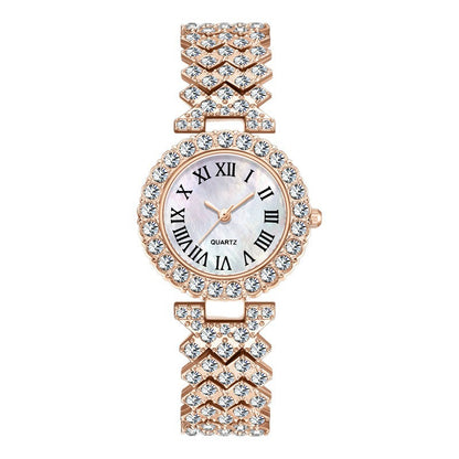 Foreign Trade Explosions Fashion Roman Pattern Diamond Women's Watch Women's Watch Quartz Watch Bracelet Women's Watch Manufacturers In Stock