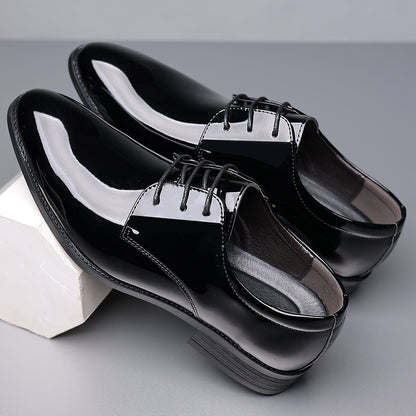 2025 Spring New Men's Business British Large Size Formal Shoes Groom's Wedding Shoes Business Leather Shoes Black Men's Shoes