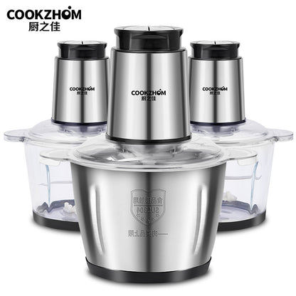 Cross-border Household Electric Meat Grinder Stainless Steel Multi-function Mixer Cooking Machine Minced Meat Food Supplement Small Large Capacity