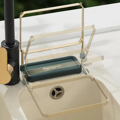 Kitchen Drain Rack Sink Drain Blue Seamless Creative Multifunctional Dry And Wet Separation Plastic Vegetable Washing Pool Filter Basket