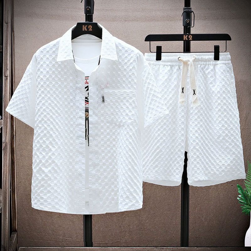 Men&#039;s Summer Suit, Short-sleeved T-shirt, Shorts, Sports Suit, Loose Casual Suit, Handsome Set Of Clothes