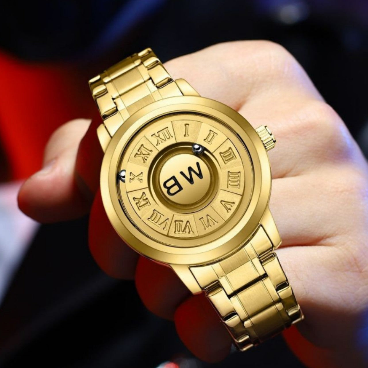 Fashion Cool Magnetic Suspension Watch Men's Black Technology Sense Creative Personality Concept Watch Wholesale