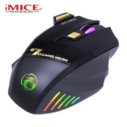 7-button Double-click-free 2.4G Silent RGB Light Wireless Gaming Mouse ( Rechargeable )