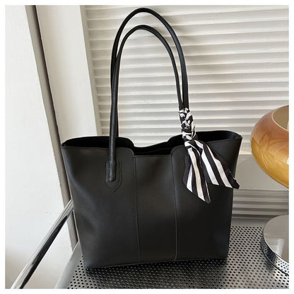 Simple Commuter Large Capacity Bag Women's Korean Fashion Tote Bag 2024 Spring And Summer Niche Texte Shoulder Handbag