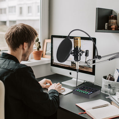 Cross-Border Direct Supply V8S-Bm800 Live Broadcast Sound Card Set English Export Model Compatible With Multiple Foreign Live Broadcast Platforms