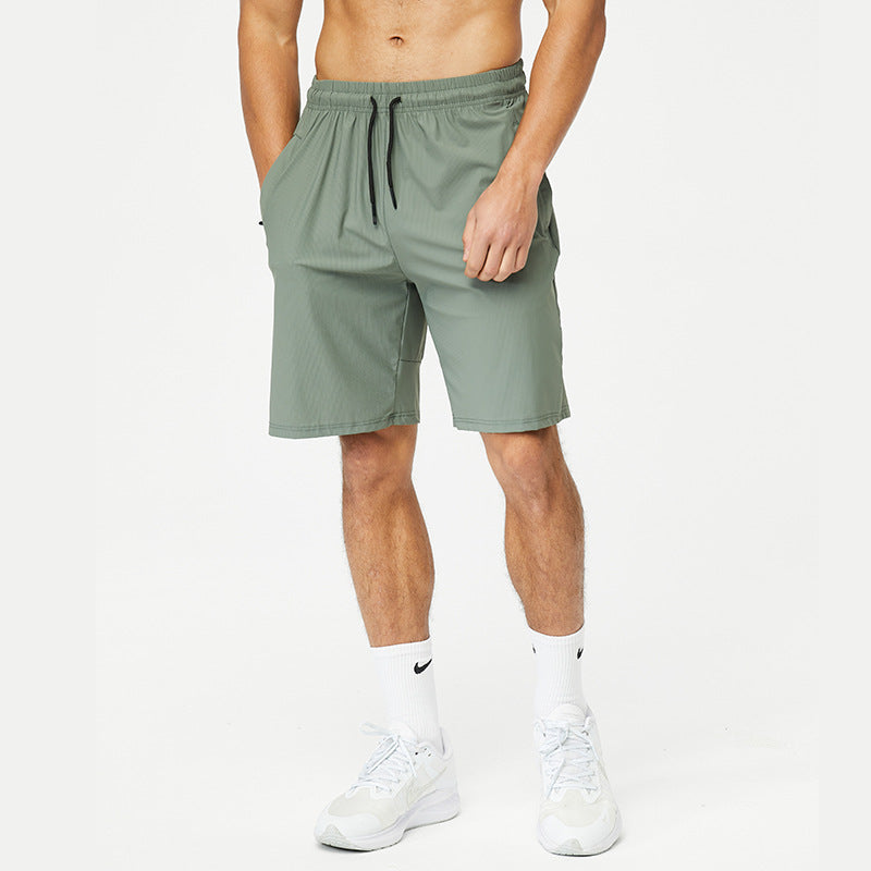 Nylon Quick-drying Sports Shorts Men's Amazon Reflective Strip Blank Edition Running Training Ice Silk Breathable Shorts