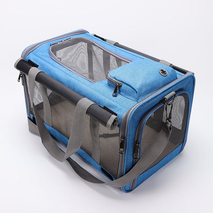 Pet Carrier, Portable Cat Carrier, Breathable Car-Mounted Pet Box, Large Dog Cross-Body Airline Crate, Breathable And Portable
