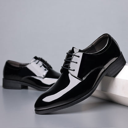 2025 Spring New Men's Business British Large Size Formal Shoes Groom's Wedding Shoes Business Leather Shoes Black Men's Shoes