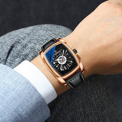 CHENXI Brand Watches Wholesale Automatic Mechanical Watches Men's Tremolo Explosions Square Hollow Mechanical Watches