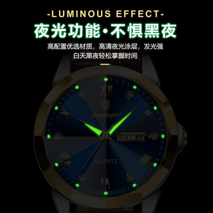 Swiss Brand Belt Men's Watch Waterproof Luminous Fashion Quartz Watch Live Foreign Trade Explosions A Generation Of Hair