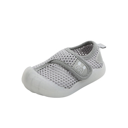 Dropshipping Baby Boy Spring And Summer Mesh Shoes Soft Sole Toe Cap Breathable Baby Toddler Shoes Velcro Girls Sneakers