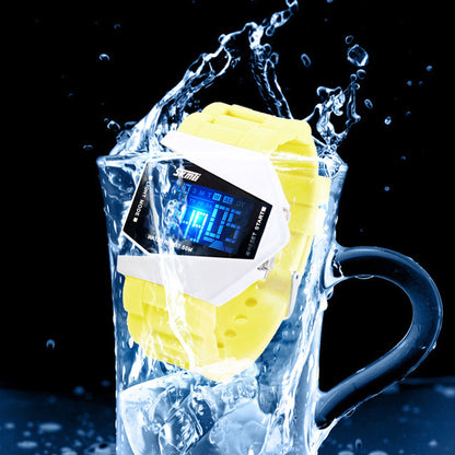 Beautiful Time Personality Creative Men's Hot Sale Led Airplane Watch Jelly Vintage Brand Children Waterproof Watch