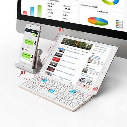 Hangshi BOW Folding Bluetooth Keyboard HB199 Apple Android For Xiaomi Phablet Universal