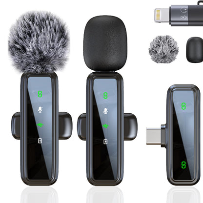 New Private Model J81 Collar Clip Microphone Intelligent Noise Reduction Radio Microphone J82 Three-in-one Wireless Collar Clip Microphone