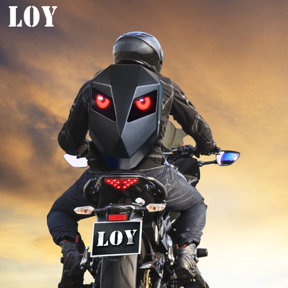 LED Riding Iron Man Backpack Motorcycle Motorcycle Backpack Sports Personality DIY Knight Backpack Cross-border Small