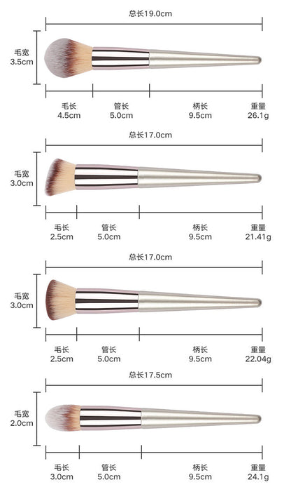 18 Makeup Brushes Champagne Gold Powder Blush Eye Shadow Concealer Blooming Suit Beauty Tools