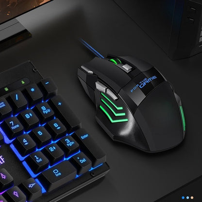Cross-border Factory In Stock Wholesale G6 Wired Game Mouse 7-button Colorful Breathing Light-emitting Chicken E-sports Mouse