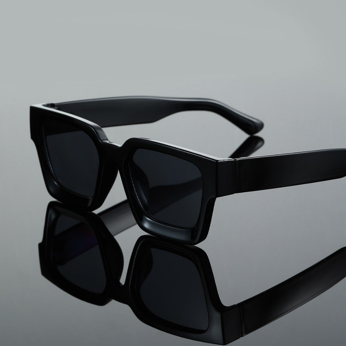Classic Thick Box Sunglasses Men's Driving UV-resistant Advanced Sense Full Frame Sunglasses Street Photoshoot All-match Sunglasses