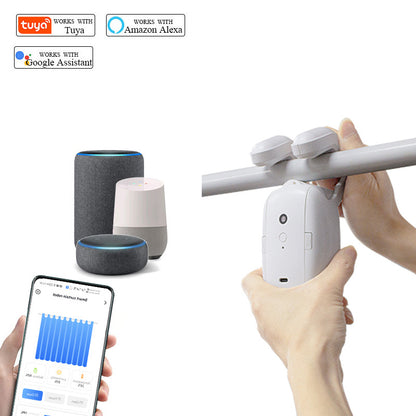 Graffiti Intelligent Electric Curtain Assistant Smart Home Wireless Voice Remote Control Automatic Intelligent Curtain Companion