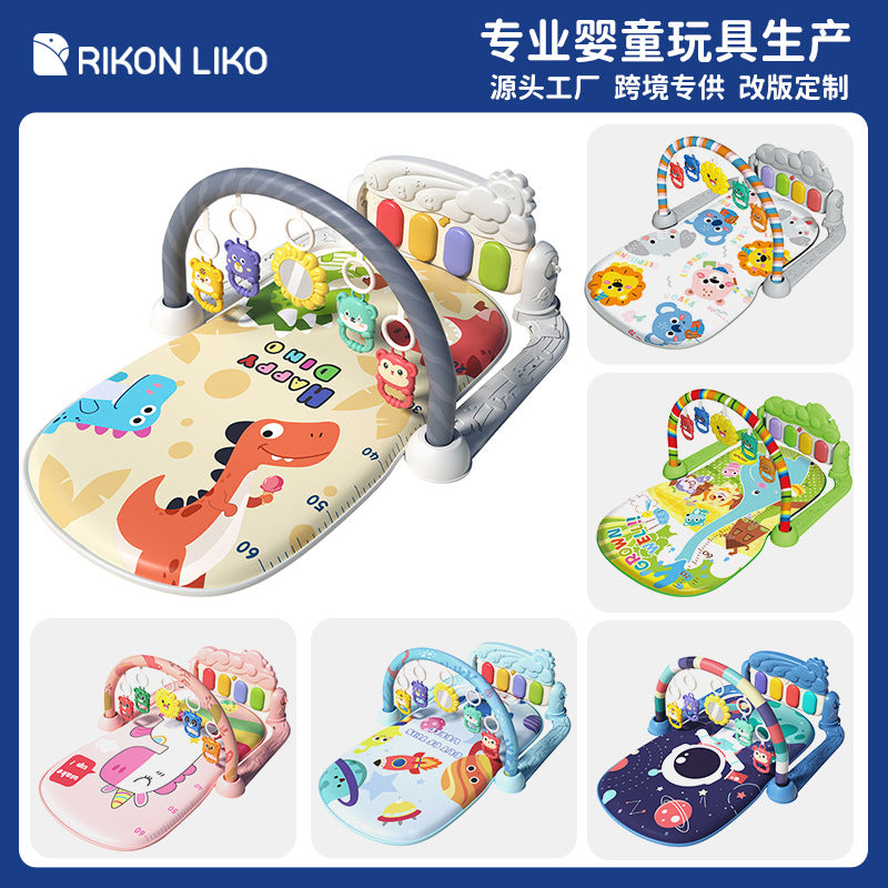 Infant Toy Pedal Piano 0-1 Year Old Baby Music Fitness Stand Pedal Piano Crawling Game Mat Cross-Border
