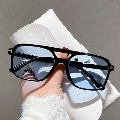 Lightweight Double Beam Marine Sunglasses New Driving Sunshade Glasses Cross-border Fashion Box Sunscreen Sunglasses