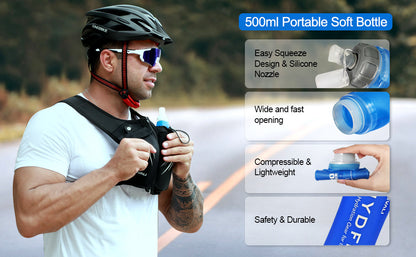 New Outdoor Running Reflective Backpack Riding Breathable Mobile Phone Chest Bag Men's And Women's Mountaineering Kettle Vest Bag