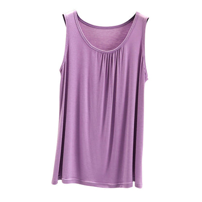 Modal Vest Summer Women's Sleeveless Thin Western Style All-match Outer Wear Large Size Loose Slimming Top Trendy Base Shirt