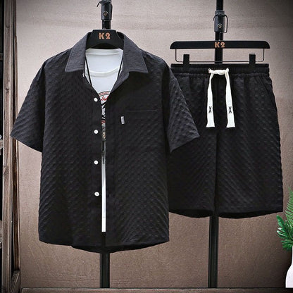 Men&#039;s Summer Suit, Short-sleeved T-shirt, Shorts, Sports Suit, Loose Casual Suit, Handsome Set Of Clothes