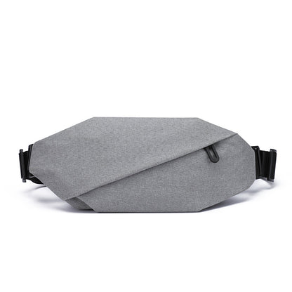 Cross-border Solid Color Fixed Print LOGO Chest Bag Men's Casual Shoulder Bag Crossbody Backpack Waist Bag Business Travel Bag Wholesale