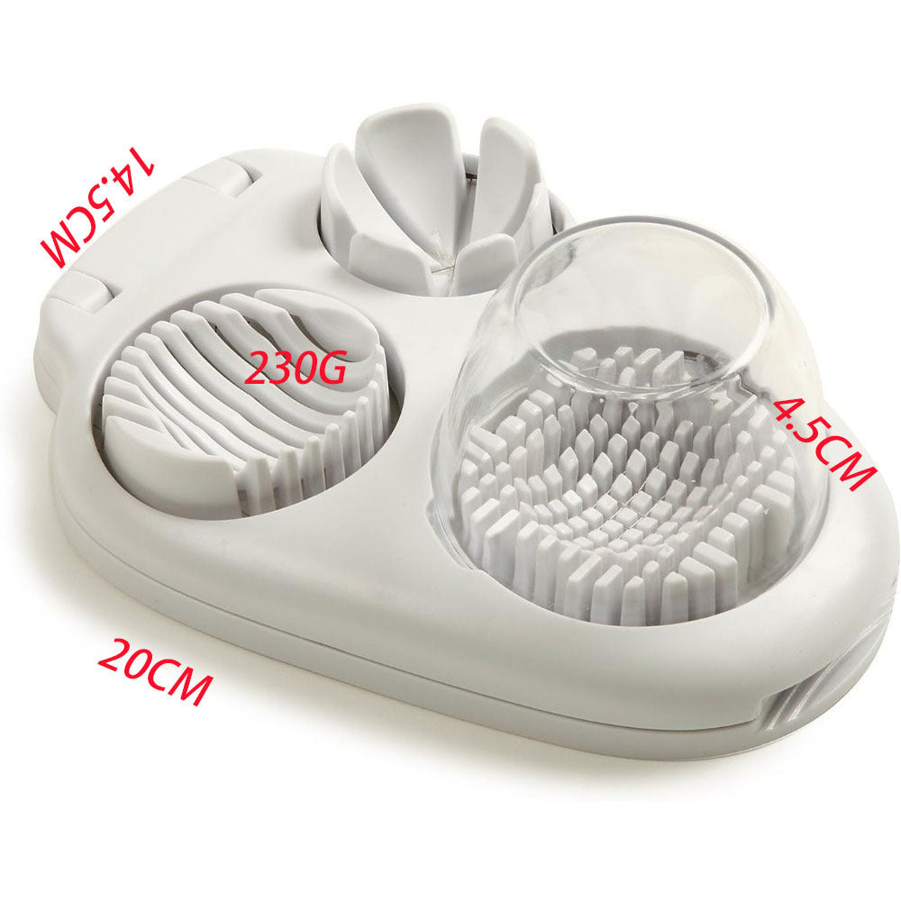 Egg Cutter Egg Slicer Three-in-One Multifunctional Egg Cutter Multifunctional Manual Stainless Steel Egg Cutter