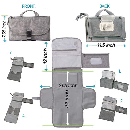 Multi-functional baby diaper changing bag storage