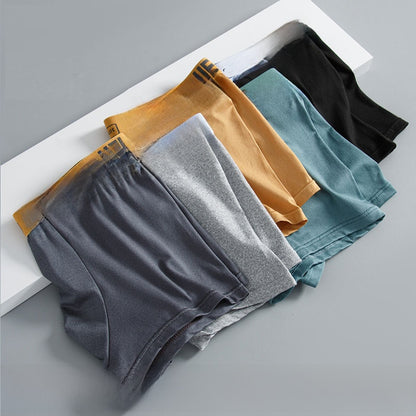 Men's Breathable Cotton Mid-Waist Boxer Briefs