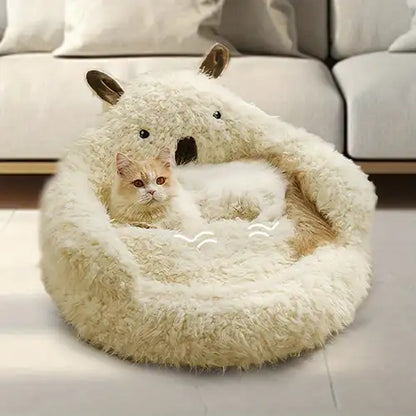 New Alpaca Pet Cat House Winter Plush Nest Warm Thickened Dog House High Rebound Cat Sofa Pet Supplies