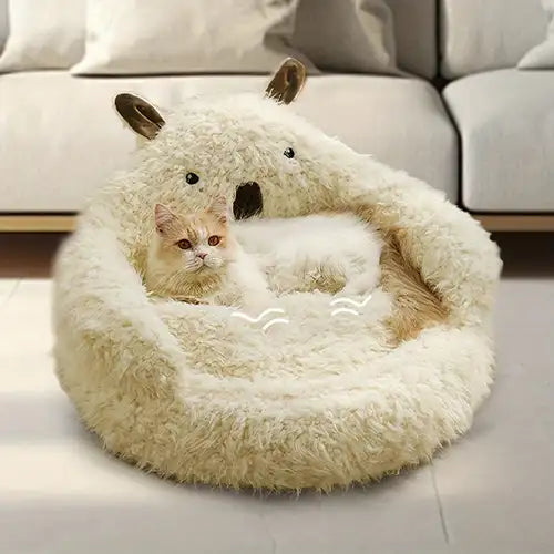 New Alpaca Pet Cat House Winter Plush Nest Warm Thickened Dog House High Rebound Cat Sofa Pet Supplies