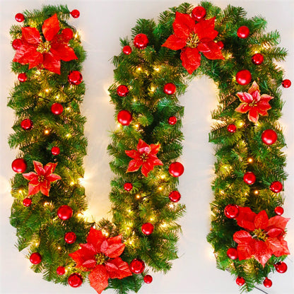 Simulation of Christmas wreath decoration