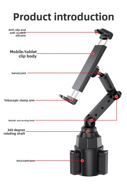 Universal Car Cup Holder Phone and Tablet Mount